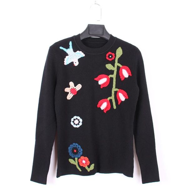 runway vintage flower embroidery women pullover sweater autumn winter female knit animal long sleeve ladies jumper women's sweaters, White;black
runway vintage flower embroidery women pullover sweater autumn winter female knit animal long sleeve ladies jumper women's sweaters, White;black