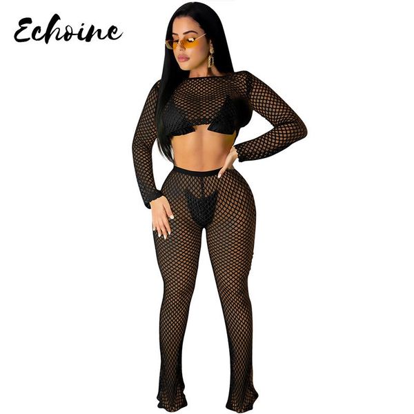 echoine mesh see through long sleeve beach 2 pieces sets women summer crop wide leg pants club outfits s-xxl women's tracksuits, Gray
echoine mesh see through long sleeve beach 2 pieces sets women summer crop wide leg pants club outfits s-xxl women's tracksuits, Gray