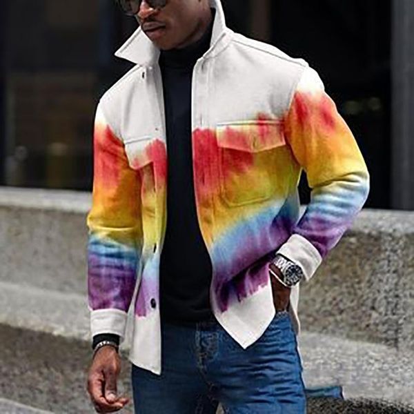 men's jackets 2022 fashion buttoned turn-down collar coats casual streetwear harajuku printed men outerwear mens loose long sleeve, Black;brown
men's jackets 2022 fashion buttoned turn-down collar coats casual streetwear harajuku printed men outerwear mens loose long sleeve, Black;brown