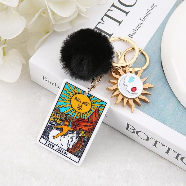 keychains 1pc keyring tarot card charms sun and moon acrylic with puffer ball for men women keychain trinket car key ring jewelry, Silver
keychains 1pc keyring tarot card charms sun and moon acrylic with puffer ball for men women keychain trinket car key ring jewelry, Silver