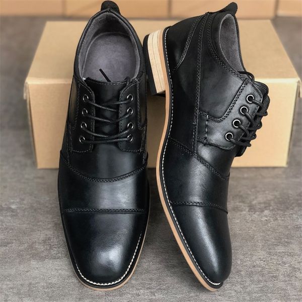 men's brand cap toe oxford dress designer shoes genuine leather lace up business shoe party wedding trainers big size 018, Black
men's brand cap toe oxford dress designer shoes genuine leather lace up business shoe party wedding trainers big size 018, Black