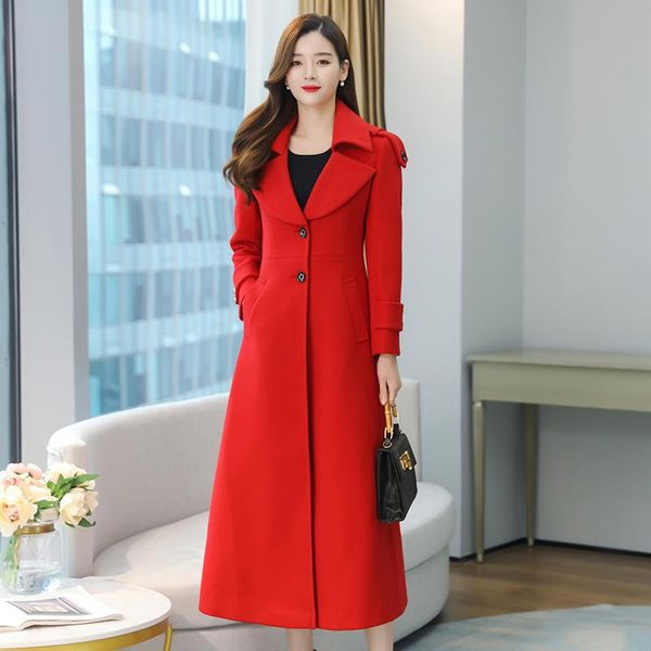 women's wool & blends women atutumn winter woolen overcoat long sleeve single breasted casual coat femme vintage loose midi oversized f, Black
women's wool & blends women atutumn winter woolen overcoat long sleeve single breasted casual coat femme vintage loose midi oversized f, Black