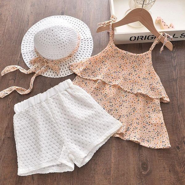 clothing sets girls set 2021 summer kids cool suits floral sling hollow pants+hat 3pcs fashion children 2-6y, White
clothing sets girls set 2021 summer kids cool suits floral sling hollow pants+hat 3pcs fashion children 2-6y, White