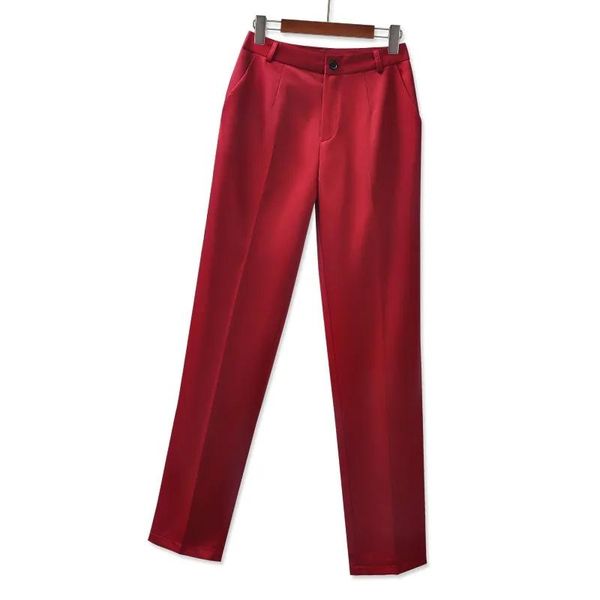 women's pants & capris 2022 women pant casual high waist chic office ladies female elegant burgundy color yellowkhaki straight suit tro, Black;white
women's pants & capris 2022 women pant casual high waist chic office ladies female elegant burgundy color yellowkhaki straight suit tro, Black;white