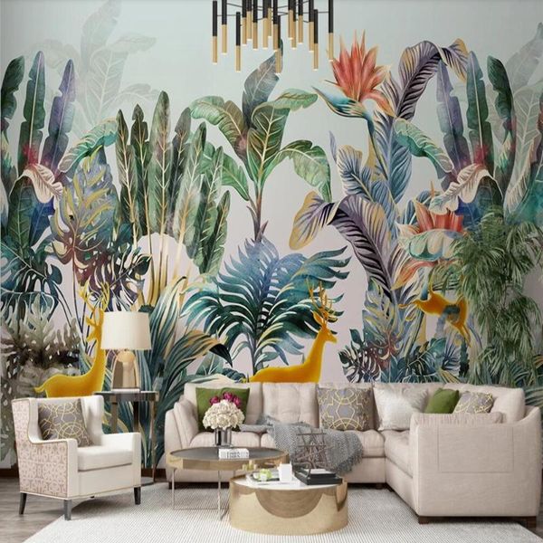 wallpapers milofi custom 3d wallpaper mural hand-painted tropical plants elk light luxury small fresh background wall decoration
wallpapers milofi custom 3d wallpaper mural hand-painted tropical plants elk light luxury small fresh background wall decoration