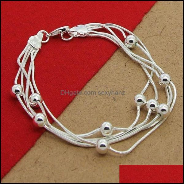 bangle bracelets 925 sterling sier bracelet heart-shaped simple for woman party charm jewelry drop delivery 2021 df8br, Black 
bangle bracelets 925 sterling sier bracelet heart-shaped simple for woman party charm jewelry drop delivery 2021 df8br, Black