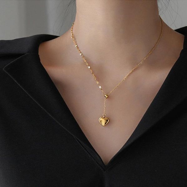 pendant necklaces 316l stainless steel fashion fine jewelry gold color lovers vintage love heart charms chain choker pendants for women, Silver
pendant necklaces 316l stainless steel fashion fine jewelry gold color lovers vintage love heart charms chain choker pendants for women, Silver