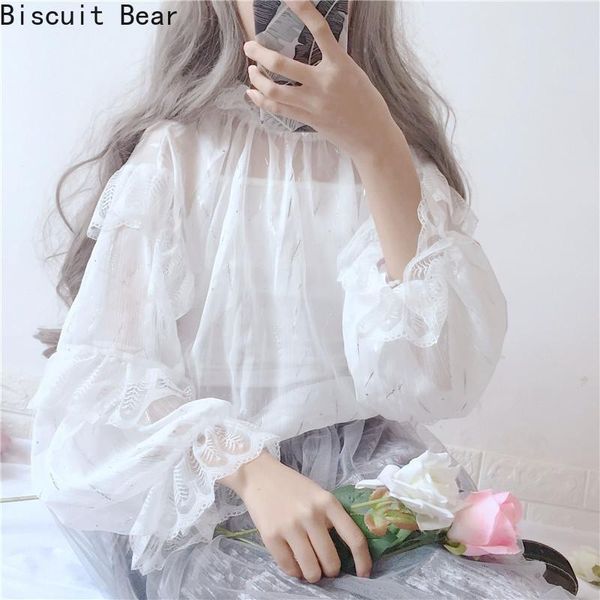 women's blouses & shirts japanese lolita style spring autumn women blouse white pink shiny ruffles female blusa cute kawaii 2 pcs chiff
women's blouses & shirts japanese lolita style spring autumn women blouse white pink shiny ruffles female blusa cute kawaii 2 pcs chiff