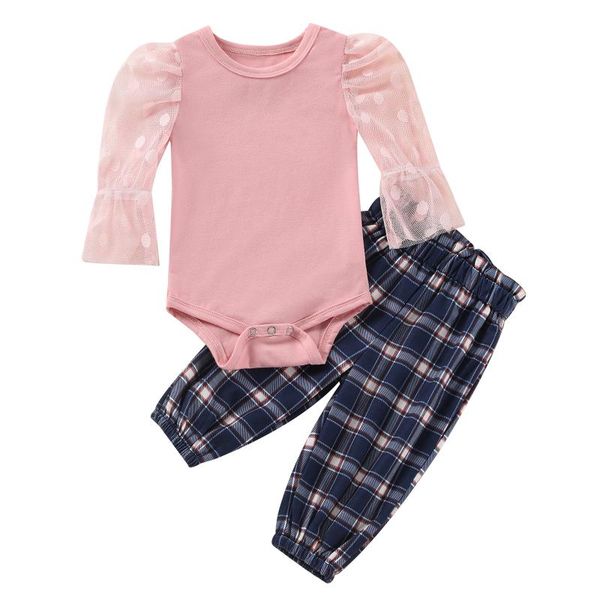 clothing sets 0-24m 2pcs infant baby girls clothes dot mesh puff sleeve romper plaid printed high waist pants, White
clothing sets 0-24m 2pcs infant baby girls clothes dot mesh puff sleeve romper plaid printed high waist pants, White