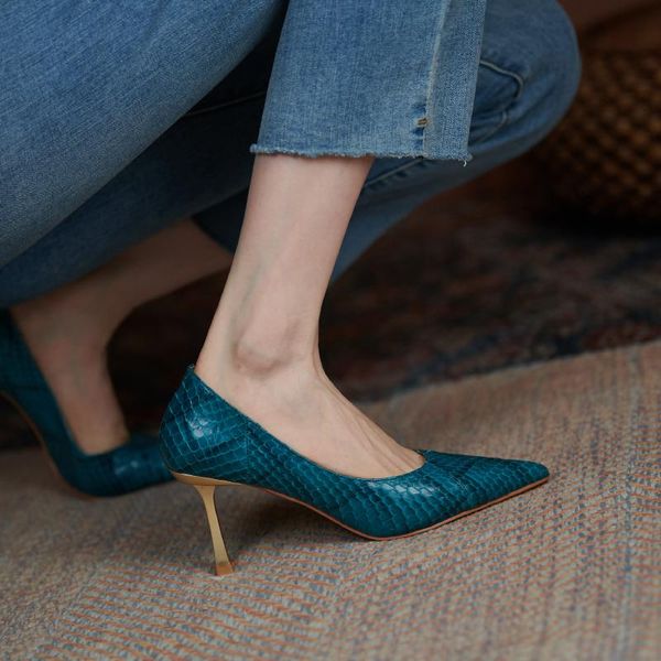 dress shoes office ladies on heel spring elegant pointed toe women pumps snake skin high heels good quality talons hauts, Black
dress shoes office ladies on heel spring elegant pointed toe women pumps snake skin high heels good quality talons hauts, Black