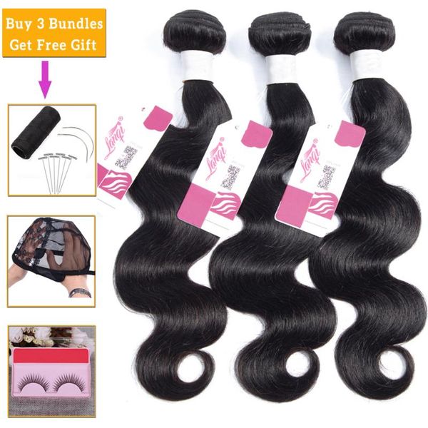 human hair bulks lanqi body wave bundle deals 100% 1/3 bundles non-remy extensions peruvian brazilian weave, Black
human hair bulks lanqi body wave bundle deals 100% 1/3 bundles non-remy extensions peruvian brazilian weave, Black