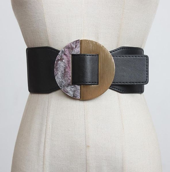 belts women's runway fashion elastic pu leather cummerbunds female dress corsets waistband decoration wide belt r1588, Black;brown
belts women's runway fashion elastic pu leather cummerbunds female dress corsets waistband decoration wide belt r1588, Black;brown