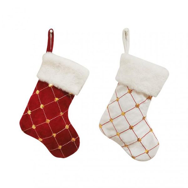 christmas decorations 9 inch stocking gold sequined checkered ornament candy bag xmas tree decor year fireplace room navidad gifts
christmas decorations 9 inch stocking gold sequined checkered ornament candy bag xmas tree decor year fireplace room navidad gifts