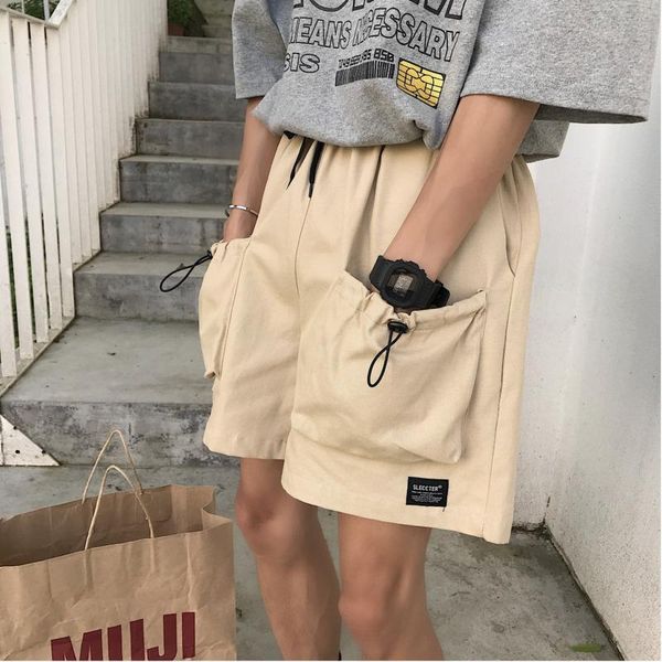 men's shorts summer tooling style men fashion solid color retro straight casual street trend wild hip hop loose, White;black
men's shorts summer tooling style men fashion solid color retro straight casual street trend wild hip hop loose, White;black