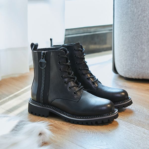martin boots women british brand designer autumn retro wild thick-soled increased chelsea motorcycle boots women flat shoes, Black
martin boots women british brand designer autumn retro wild thick-soled increased chelsea motorcycle boots women flat shoes, Black