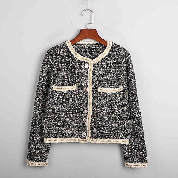 knits elegant knitted ladies sweater coat fall winter o-neck single breasted gold chain edged plaid short cardigan knitwear, White
knits elegant knitted ladies sweater coat fall winter o-neck single breasted gold chain edged plaid short cardigan knitwear, White