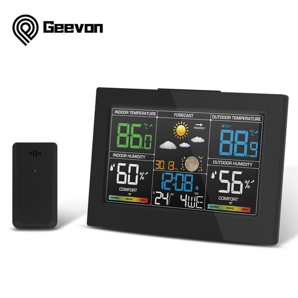 desk & table clocks geevon led digital alarm clock weather station watch with temperature and humidity calendars black snooze 
desk & table clocks geevon led digital alarm clock weather station watch with temperature and humidity calendars black snooze