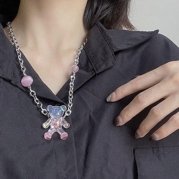 pendant necklaces punk necklace set for women chain with gift silver color cloud cute funny pink bear female handmade jewelry
pendant necklaces punk necklace set for women chain with gift silver color cloud cute funny pink bear female handmade jewelry