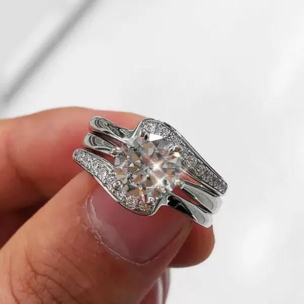 wedding rings caoshi modern women's engagement finger-ring set exquisite elegant female fancy jewelry gift ceremony accessories, Slivery;golden
wedding rings caoshi modern women's engagement finger-ring set exquisite elegant female fancy jewelry gift ceremony accessories, Slivery;golden