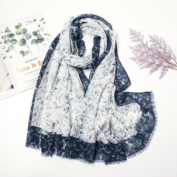 scarves est printed viscose scarf women hijab bird floral cotton long shawl female islamic turban foulard 180*85cm 10pcs/lot, Blue;gray
scarves est printed viscose scarf women hijab bird floral cotton long shawl female islamic turban foulard 180*85cm 10pcs/lot, Blue;gray