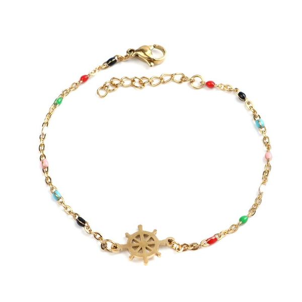 charm bracelets creativity gold color stainless steel jewelry charms enamel beads bracelet for women girl party accessories gift 1pcs, Golden;silver
charm bracelets creativity gold color stainless steel jewelry charms enamel beads bracelet for women girl party accessories gift 1pcs, Golden;silver