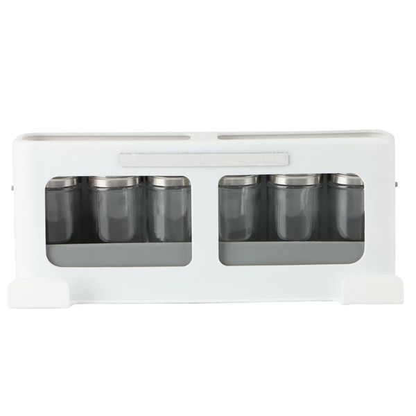 kitchen storage & organization spice bottle rack under-shelf holder with 6 seasoning bottles accessories
kitchen storage & organization spice bottle rack under-shelf holder with 6 seasoning bottles accessories