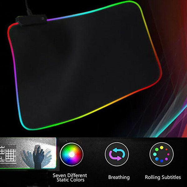 mouse pads & wrist rests large rgb colorful led lighting gaming pad mat for pc lap35cm x25cm
mouse pads & wrist rests large rgb colorful led lighting gaming pad mat for pc lap35cm x25cm
