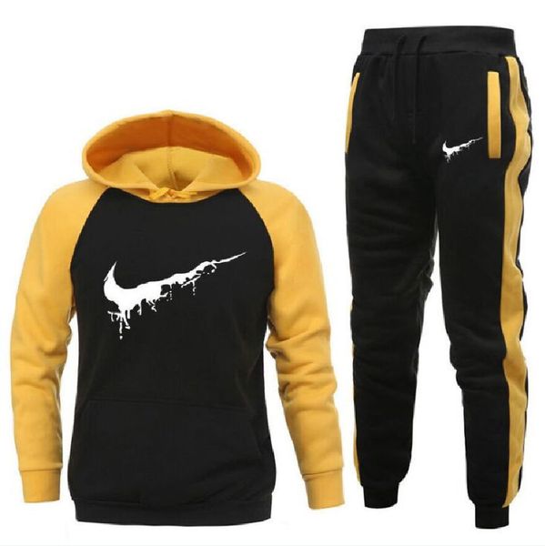 2021 fashion brand men's set autumn tracksuit two-piece joining together sportswear hooded track suits male sweatsuit, Gray
2021 fashion brand men's set autumn tracksuit two-piece joining together sportswear hooded track suits male sweatsuit, Gray