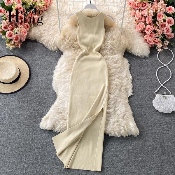 casual dresses hangcode summer french high split longtank dress women sleeveless slim tight-fitting wrap hips bodycon knit vestidos, Black;gray
casual dresses hangcode summer french high split longtank dress women sleeveless slim tight-fitting wrap hips bodycon knit vestidos, Black;gray