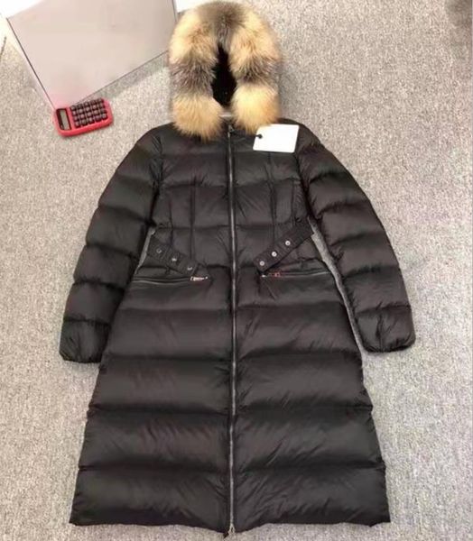 women puffer down jacket zipper closure pockets belt thick warm coat classic designer woman fur hood winter loose outwear, Black
women puffer down jacket zipper closure pockets belt thick warm coat classic designer woman fur hood winter loose outwear, Black