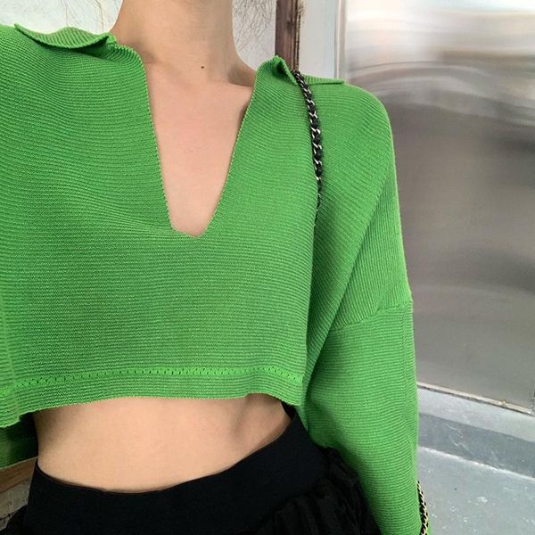 women's t-shirt autumn korean style pure color loose v-neck long sleeve knitted 2021 ladies clothing women, White
women's t-shirt autumn korean style pure color loose v-neck long sleeve knitted 2021 ladies clothing women, White