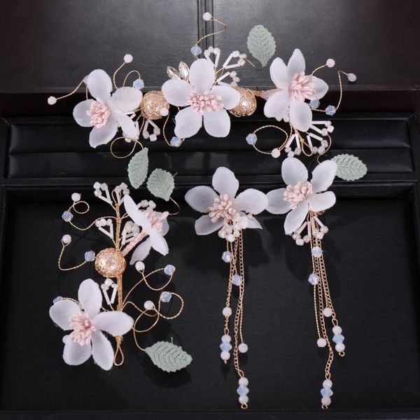 hair clips & barrettes korean bride tiaras exquisite pink flower hairband long earrings set for wedding children performance dress accessori, Golden;silver
hair clips & barrettes korean bride tiaras exquisite pink flower hairband long earrings set for wedding children performance dress accessori, Golden;silver