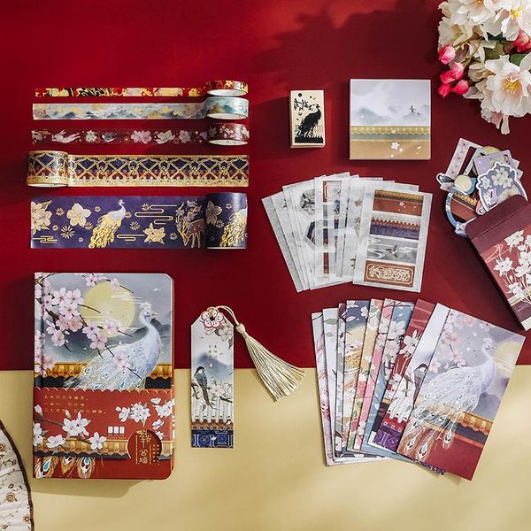 notepads chinese style stationery gift box set notebook bookmark hand account sticker seal lucky bag and other school supplies, Purple;pink
notepads chinese style stationery gift box set notebook bookmark hand account sticker seal lucky bag and other school supplies, Purple;pink
