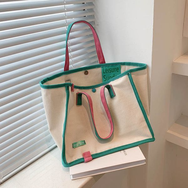 trendy the brand with same fashion contrast color canvas bag art korea ins ladies shopping shoulder handbag kfrbr
trendy the brand with same fashion contrast color canvas bag art korea ins ladies shopping shoulder handbag kfrbr