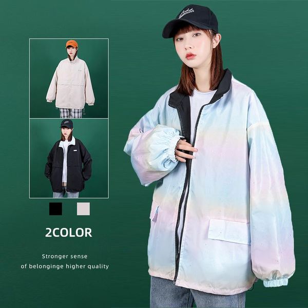 women's trench coats vintage coat spring and autumn 2021 tie dye design sense of minority double-sided baseball suit fashion, Tan;black
women's trench coats vintage coat spring and autumn 2021 tie dye design sense of minority double-sided baseball suit fashion, Tan;black