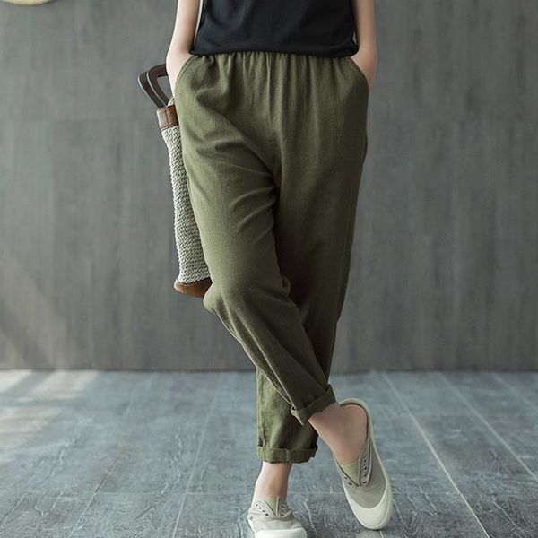 women's pants & capris 2021 summer simple solid color cotton linen nine point loose oversize slim casual women harem tide, Black;white
women's pants & capris 2021 summer simple solid color cotton linen nine point loose oversize slim casual women harem tide, Black;white