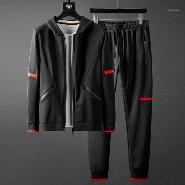 men's hoodies & sweatshirts autumn and winter leisure sports suit elastic ribbon long sleeve sweater trendy hooded two piece foreign, Black
men's hoodies & sweatshirts autumn and winter leisure sports suit elastic ribbon long sleeve sweater trendy hooded two piece foreign, Black