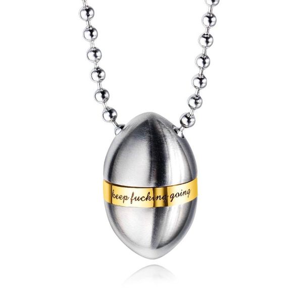 pendant necklaces fashion keep bucking going football necklace men's stainless steel ornament gift 3-gx1525, Silver
pendant necklaces fashion keep bucking going football necklace men's stainless steel ornament gift 3-gx1525, Silver