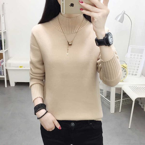 women's sweaters winter solid knit sweater casual long sleeve ladies pullovers warm fleece half neck female jumpers for lady outwear y7, White;black
women's sweaters winter solid knit sweater casual long sleeve ladies pullovers warm fleece half neck female jumpers for lady outwear y7, White;black