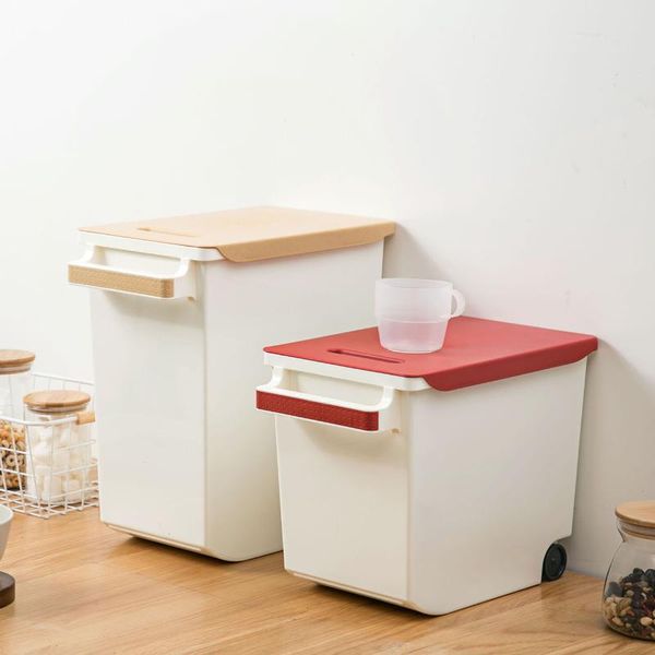 storage bottles & jars wheeled sealed insect-proof plastic rice box flour container household large moisture-proof kitchen
storage bottles & jars wheeled sealed insect-proof plastic rice box flour container household large moisture-proof kitchen