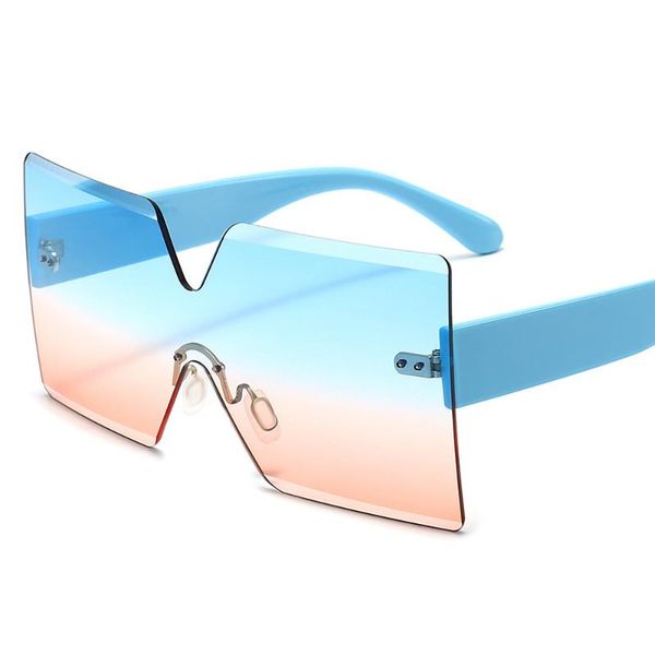 sunglasses 2021 oversized square rimless women men brand designer gradient flat siamese sun glasses female travel gafa de sol, White;black
sunglasses 2021 oversized square rimless women men brand designer gradient flat siamese sun glasses female travel gafa de sol, White;black
