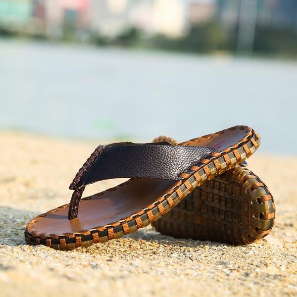 slippers leather flip flops for men summer slipper massage rubber bulk sport zapatillas de verano hombre soft, Black
slippers leather flip flops for men summer slipper massage rubber bulk sport zapatillas de verano hombre soft, Black