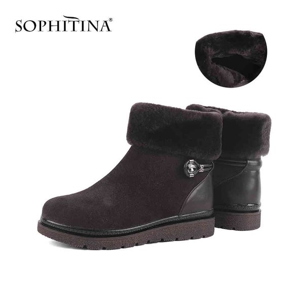 sophitina very warm wool boots kid suede comfortable square heel fashion design shoes women's ankle boots sc523 210513, Black
sophitina very warm wool boots kid suede comfortable square heel fashion design shoes women's ankle boots sc523 210513, Black