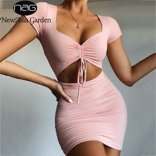 newasia 2 layers women dress autumn v-neck chest hollow out drawstring lace up ruched bodycon party short, Black;gray
newasia 2 layers women dress autumn v-neck chest hollow out drawstring lace up ruched bodycon party short, Black;gray