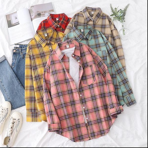plaid fashion chic checked womens shirts long sleeve casual print autumn winter loose cotton blusas, White
plaid fashion chic checked womens shirts long sleeve casual print autumn winter loose cotton blusas, White