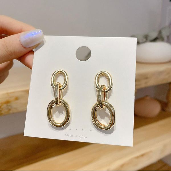 stud fashion golden big hoop earrings korean geometry metal gold for women female retro drop trend jewelry, Golden;silver
stud fashion golden big hoop earrings korean geometry metal gold for women female retro drop trend jewelry, Golden;silver