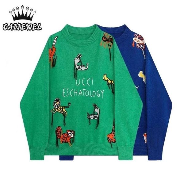 women's sweater autumn winter korean plus size fashion pullover knitted baggy oversized animal letter embroidery 211011, White;black
women's sweater autumn winter korean plus size fashion pullover knitted baggy oversized animal letter embroidery 211011, White;black