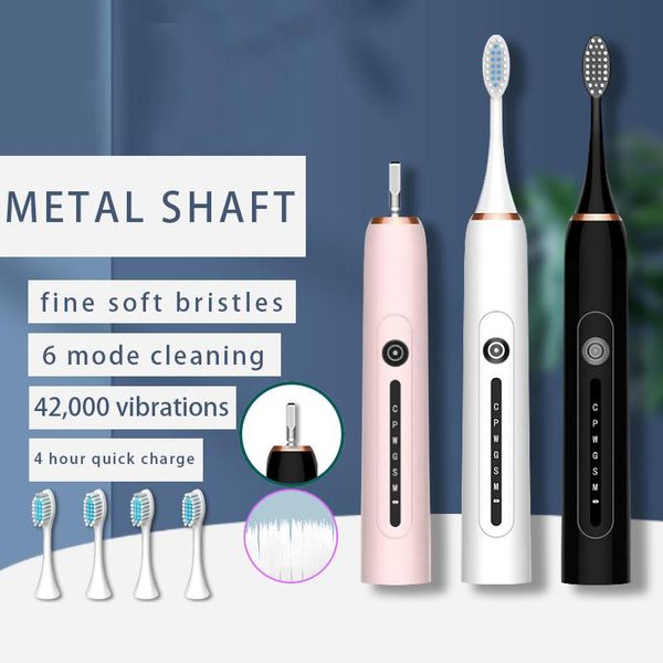 powerful ultrasonic metal shaft electric toothbrush usb charge rechargeable washable couple sonic brush smart
powerful ultrasonic metal shaft electric toothbrush usb charge rechargeable washable couple sonic brush smart