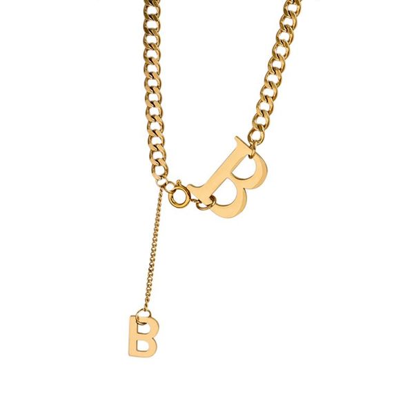 chains women's necklace titanium steel pendant with letter chain gold delicate neckline person, Silver
chains women's necklace titanium steel pendant with letter chain gold delicate neckline person, Silver