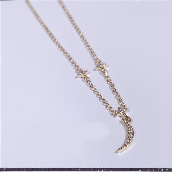 fashion women cute necklace pure 925 sterling silver sparkling zircon moon star pendan pendant necklaces
fashion women cute necklace pure 925 sterling silver sparkling zircon moon star pendan pendant necklaces